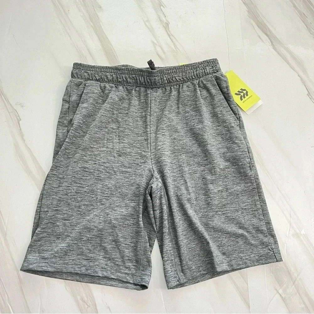 All In Motion Boys Soft Gym Shorts Size M (8/10) Heather Gray